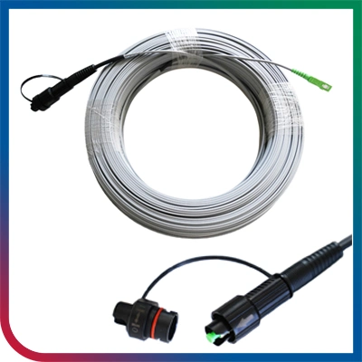 Outdoor Waterproof Preconnectorized FTTH Drop Cable Pigtail Cpri Cable Fiber Optic Patch Cord with Sc APC Mini Connector