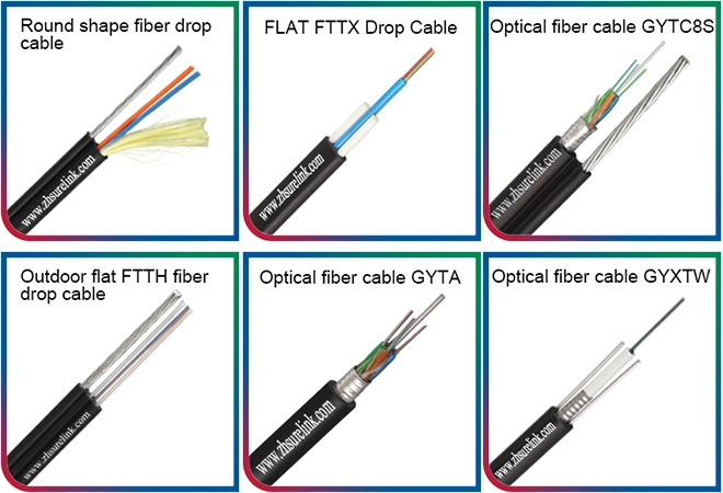 4 or 12 Core Multimode Jumper Wire PVC Tube Indoor Fiber Optic Yarn Cable GJFJV