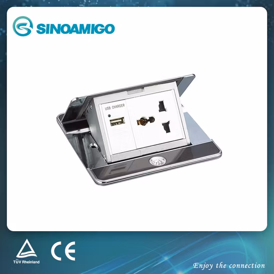 Bodensteckdosen aus Edelstahl, Pop-up-Steckdose