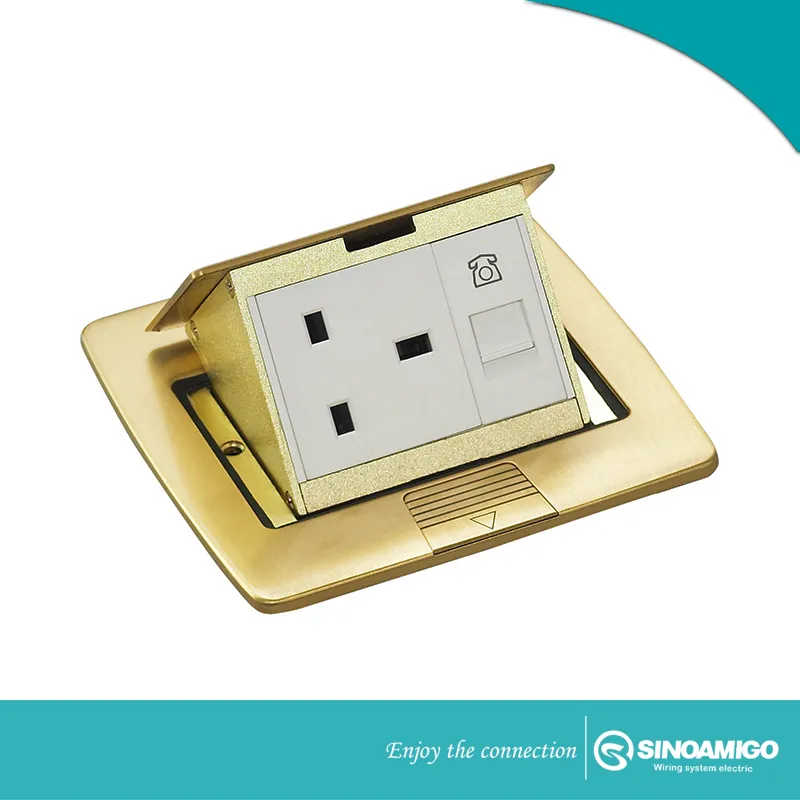 IP 44-Küchentischkasten/Bodenkästen/Bodensteckdosen/Bodensteckdosen mit mehreren Schaltern und Steckdosen